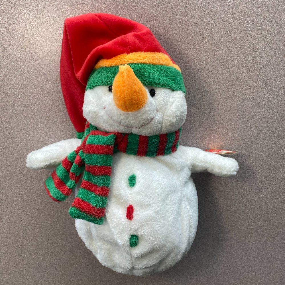 TY Pluffies - MELTON the Snowman (9 inch) - MWMTs Stuffed Animal Toy